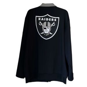 Raiders Men’s Antigua Football Full Zip Black Logo Outdoor Jacket XXL